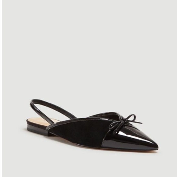 Ann Taylor Shoes - Ann Taylor Vanna Suede Slingbacks Black 8.5 New